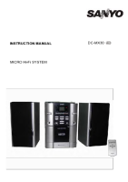 Sanyo DC-MX30 - Owners Manual 